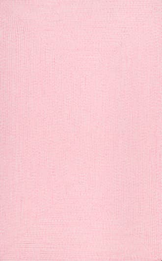 Pink 6' Handmade Braided Indoor/Outdoor Rug swatch