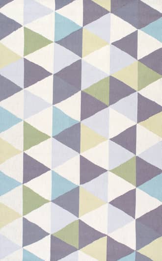 Green Dimensional Triangles Rug swatch
