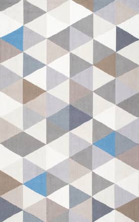 Gray 3' x 5' Dimensional Triangles Rug swatch