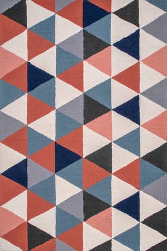 Multicolor 4' x 6' Dimensional Triangles Rug swatch