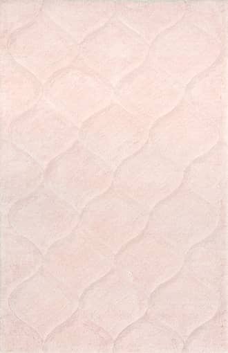 Pink 8' 6" x 11' 6" Super Soft Luxury Shag with Carved Trellis Rug swatch