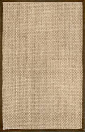 Brown 6' x 9' Checker Weave Seagrass Rug swatch