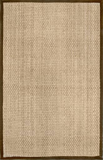 Brown 2' 6" x 12' Checker Weave Seagrass Rug swatch