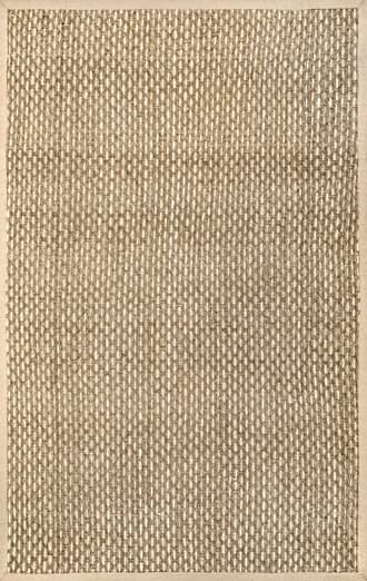 Natural 6' x 9' Seagrass Basketweave Rug swatch