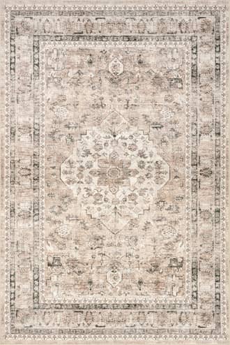 Stone 2' 6" x 8' Keyara Spill Proof Washable Rug swatch