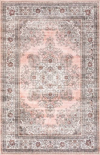 Pink 2' 6" x 8' Marissa Spill Proof Washable Rug swatch