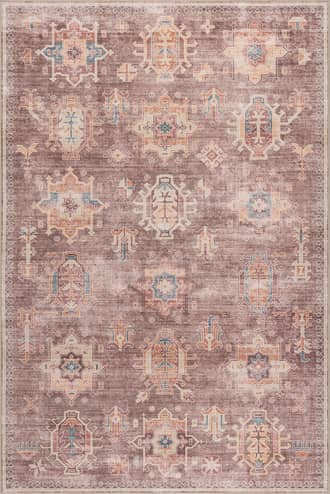 Brown Araya Spill Proof Washable Rug swatch