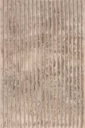 Taupe 2' 6" x 8' Kris Washable Striped Faux Rabbit Rug swatch