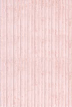 Blush 3' 9" x 6' Kris Washable Striped Faux Rabbit Rug swatch