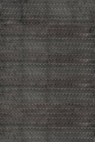 Charcoal 2' x 3' Milazia Honeycomb Plush Cloud Washable Rug swatch