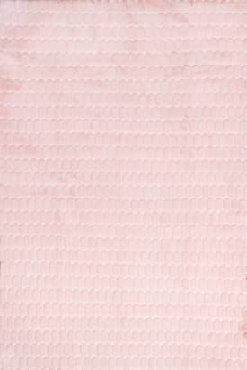 Blush 7' 6" x 9' 6" Milazia Washable Honeycomb Faux Rabbit Rug swatch
