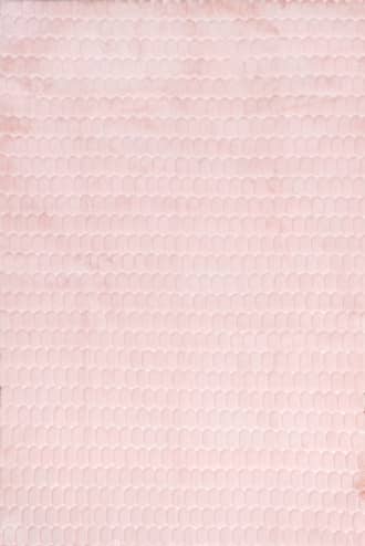 Blush 2' 6" x 8' Milazia Honeycomb Plush Cloud Washable Rug swatch