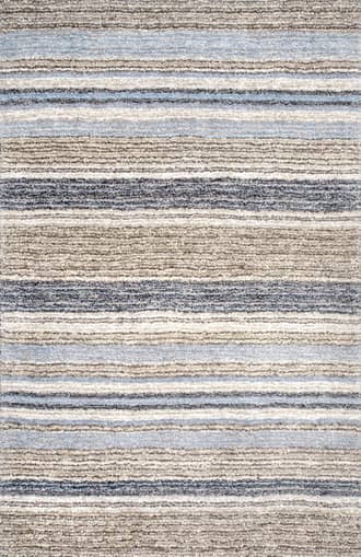 Denim 4' x 6' Striped Shaggy Rug swatch