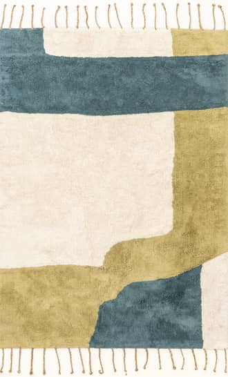 Ivory 5' x 8' Wren Abstract Shapes Rug swatch