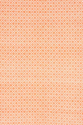 Orange 4' x 6' Diamonds Cotton Trellis Flatwoven Rug swatch