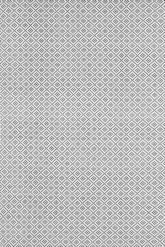 Grey 3' x 5' Diamonds Cotton Trellis Flatwoven Rug swatch