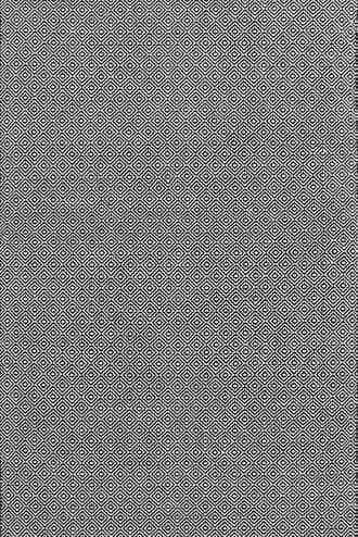 Black Diamond Cotton Check Flatwoven Rug swatch