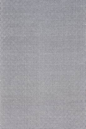 Gray 4' x 6' Diamond Cotton Check Flatwoven Rug swatch