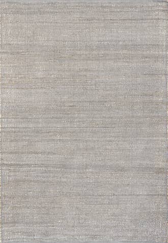 Grey 6' Handwoven Jute-Blend Rug swatch