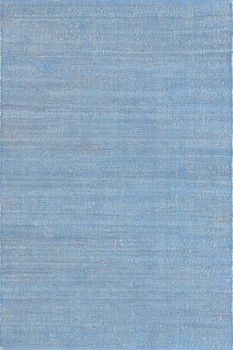 Light Blue 6' Handwoven Jute-Blend Rug swatch