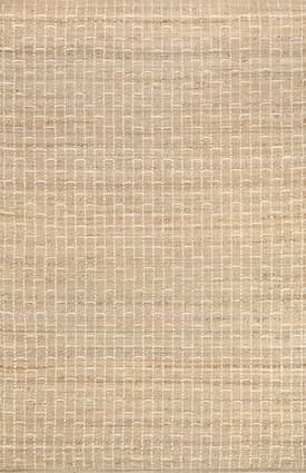 Natural 5' x 8' Ramy Jute and Cotton Brick Rug swatch