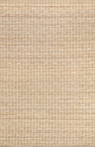 Natural 5' x 8' Ramy Jute and Cotton Brick Rug swatch