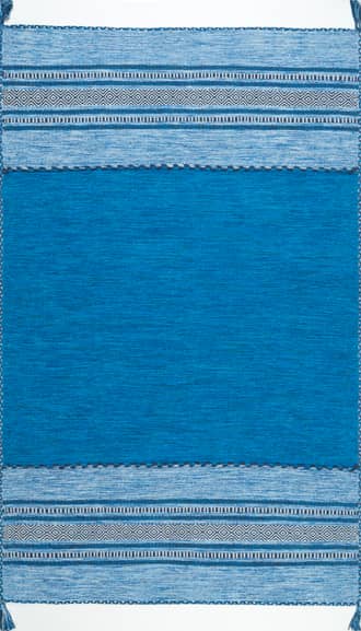 Blue Diamond Banded Rug swatch