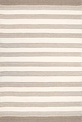 Beige 9' x 12' Sage Striped Wool-Blend Rug swatch