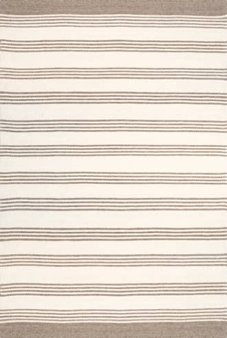 Beige 2' x 8' Sage Striped Wool-Blend Rug swatch