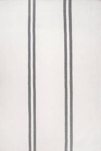 Ivory 2' x 8' Elowen Double Striped Rug swatch