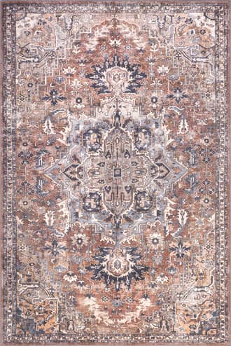 Light Rust 7' 3" x 9' Elisabet Traditional Persian Washable Rug swatch