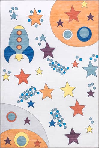 Multicolor 3' 3" x 5' Brigantine Washable Kids Stars Rug swatch