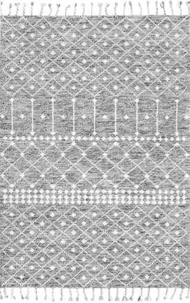 Gray 6' x 9' Woolen Modern Trellis Rug swatch