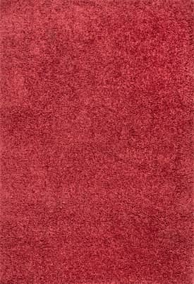 Red 2' 8" x 8' Solid Shag Rug swatch