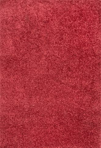 Red 6' 7" x 9' Solid Shag Rug swatch