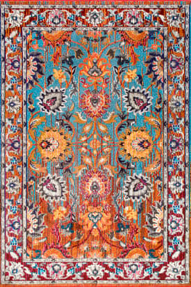 Multi 5' 3" x 7' 7" Floral Glory Rug swatch