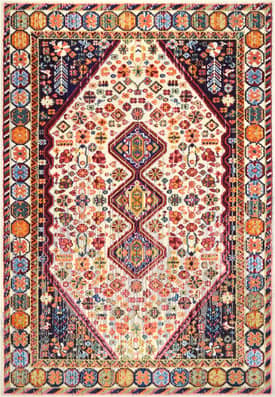 Ivory 2' 6" x 6' Vibrant Meadow Rug swatch
