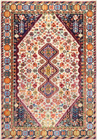 Ivory 2' 6" x 8' Vibrant Meadow Rug swatch