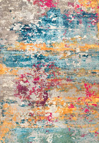 Multicolor 2' 6" x 6' Abstract Nebula Rug swatch