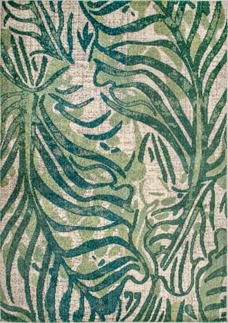 Green 4' x 6' Abstract Floral Rug swatch