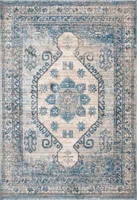Blue Bounded Blossom Rug swatch