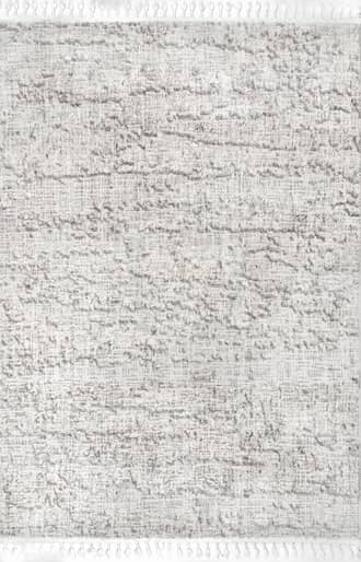 Grey Cloudy Abstract Tasseled Rug swatch