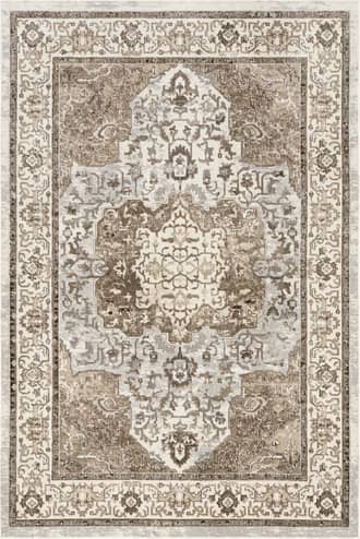 Light Brown Lianna Washable Vines Rug swatch