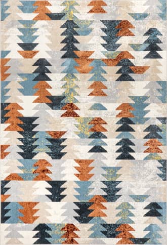 Multicolor 4' x 6' Brenna Washable Aztec Rug swatch