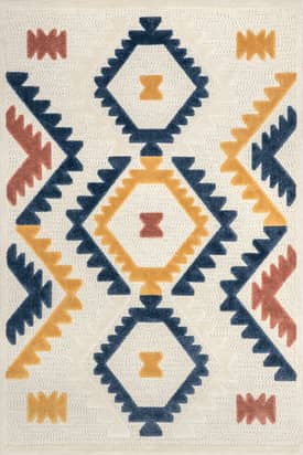 Blue Tania Indoor/Outdoor Lifted Rug swatch