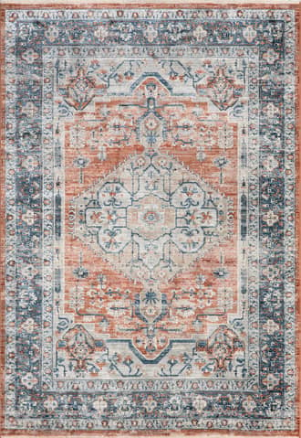 Rust 2' 6" x 6' Plated Regal Medallion Rug swatch