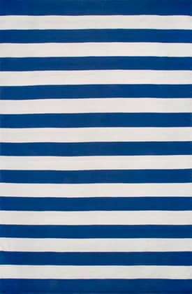 Blue 4' x 6' Flatwoven Regent Stripes Rug swatch