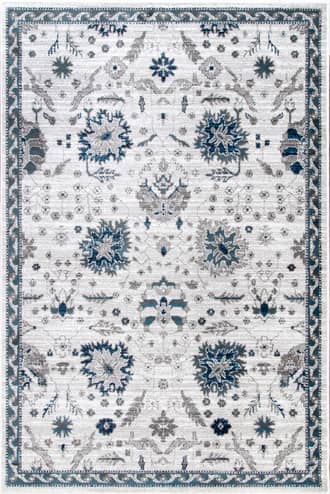 Ivory Tribal Floral Rug swatch