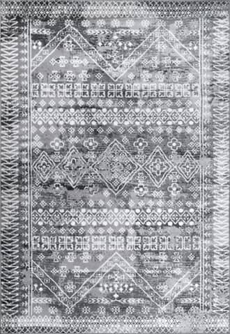 Gray 2' 6" x 12' Evanescent Moroccan Rug swatch