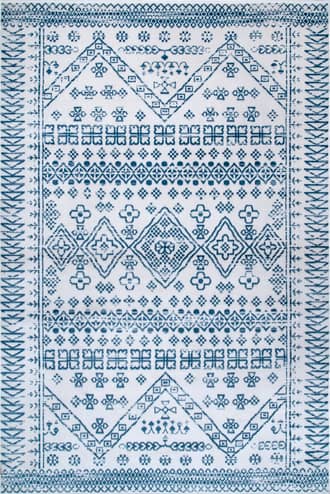 Blue Evanescent Moroccan Rug swatch